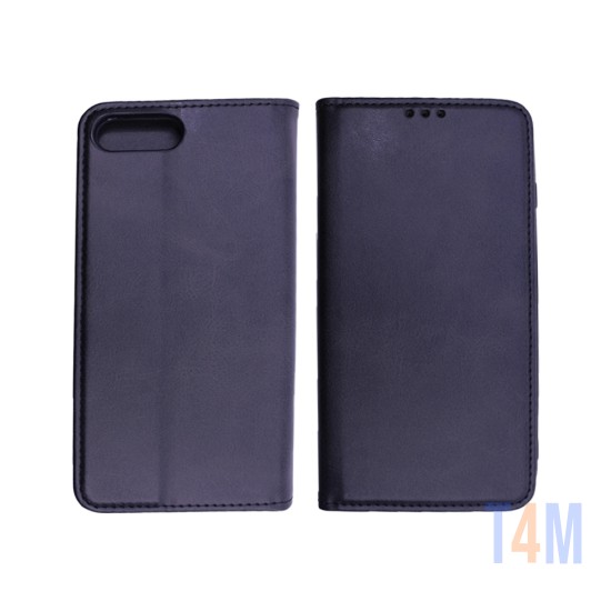 Leather Flip Cover with Internal Pocket for Apple iPhone 7 Plus Black